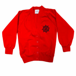 Whitstable Junior Cardigan Red Lower School - Black Upper School