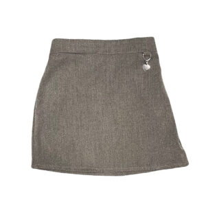 Grey pleated school skirt elasticated waist best sale