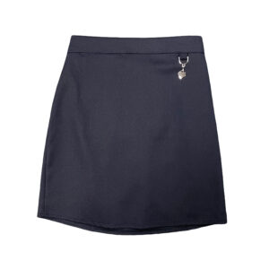 Navy Straight Skirt - With Half Elasticated Waist